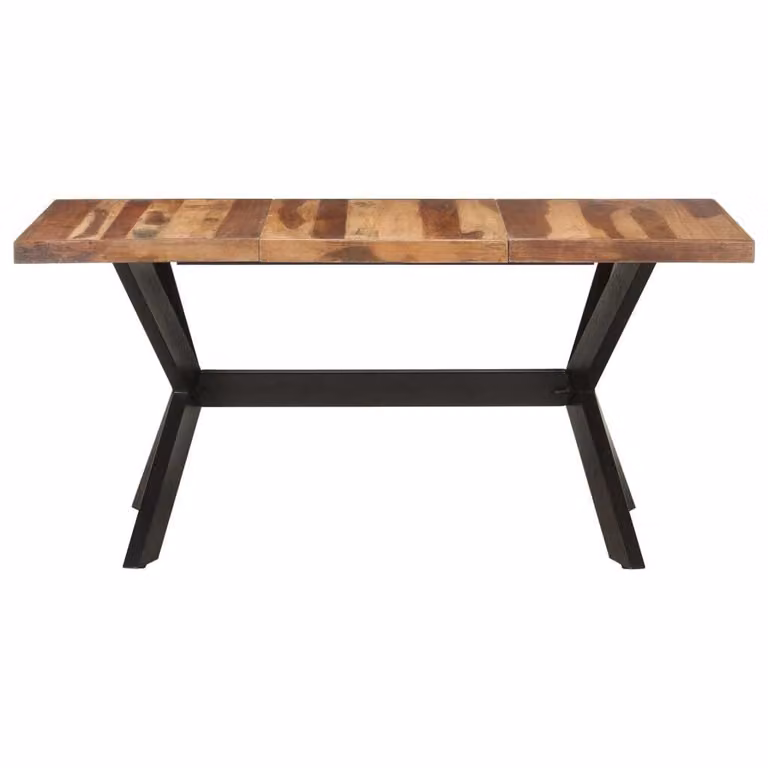 Tavolo da Pranzo 160x80x75 cm Legno Massello con Finitura Ambra