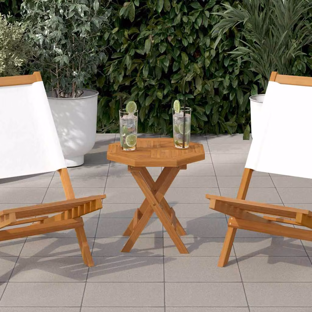 Piano per tavolo vidaXL in legno massello di teak marrone stile rustico L/P/H: 40 x 40 x 2,5 cm
