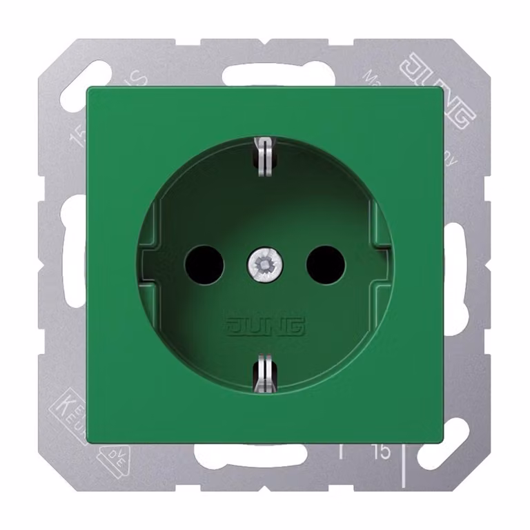 Presa Jung SCHUKO 16A 250V A 1520 BF GN A1520BFGN