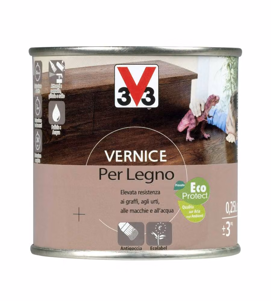 Vernice Per Legno 250 ml Noce Chiaro Satinato