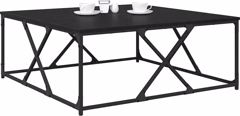 Tavolino da salotto Rovere Nero 100 x 100 x 40 cm