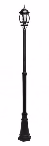 Lampada da esterno, alluminio nero, 1 attacco E27, grado di protezione IP44, dimensioni 228x18x18 cm