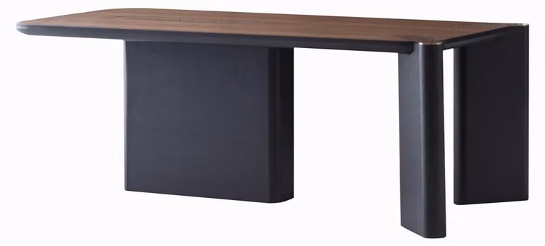 Tavolo da pranzo moderno, color marrone, design tavolo da cucina in legno, grande