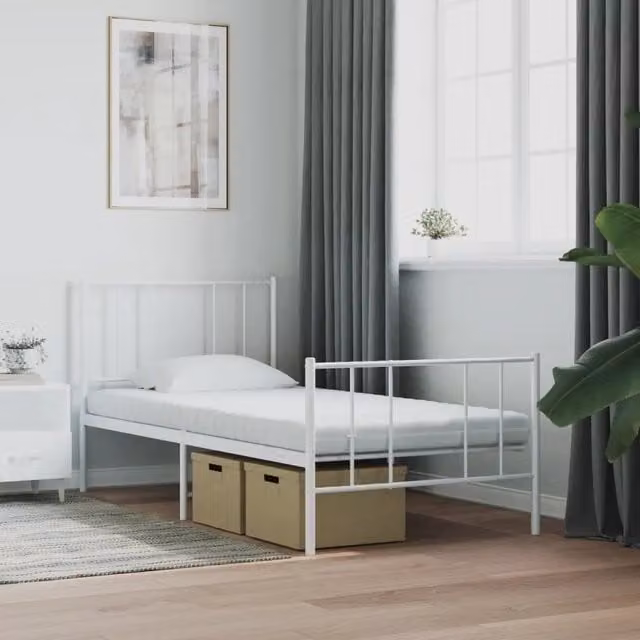Materasso in schiuma Comfort Foam bianco, 7 zone di supporto, L/P: 90 x 200 cm