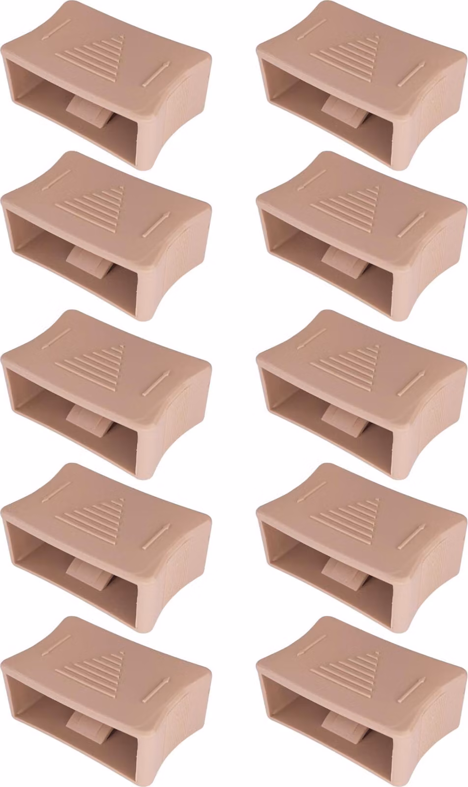 Scorrimenti per reti a doghe, 10 pezzi, colore marrone, dimensioni 53x8 mm