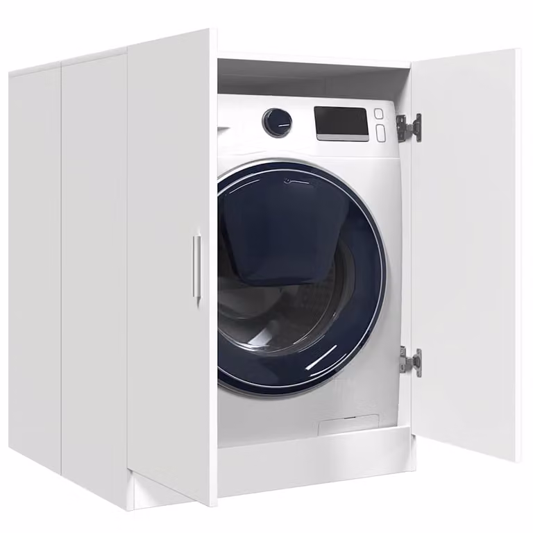 Mobile per lavatrice vidaXL bianco con ante a battente in MDF per bagno e lavanderia L/P/H: 71 x 71,5 x 91,5 cm