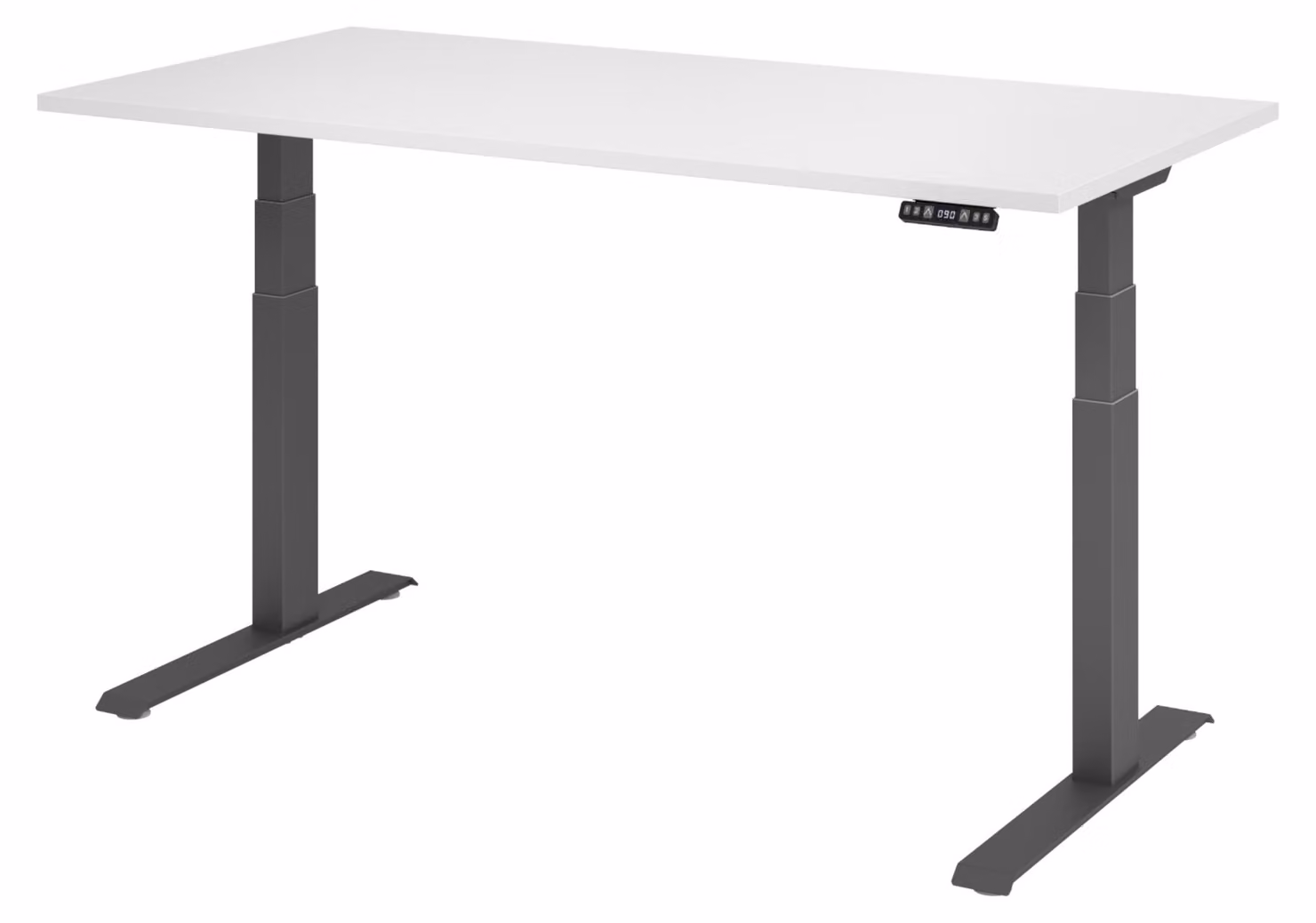 Scrivania elettrica bümö XDKB - Decorazione: bianco, dimensioni: 160 x 80 cm, struttura: grafite