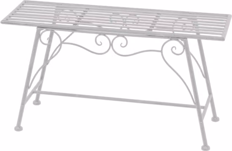 Panca da giardino Garden Pleasure Lorin 950383 in metallo bianco 83,0 cm