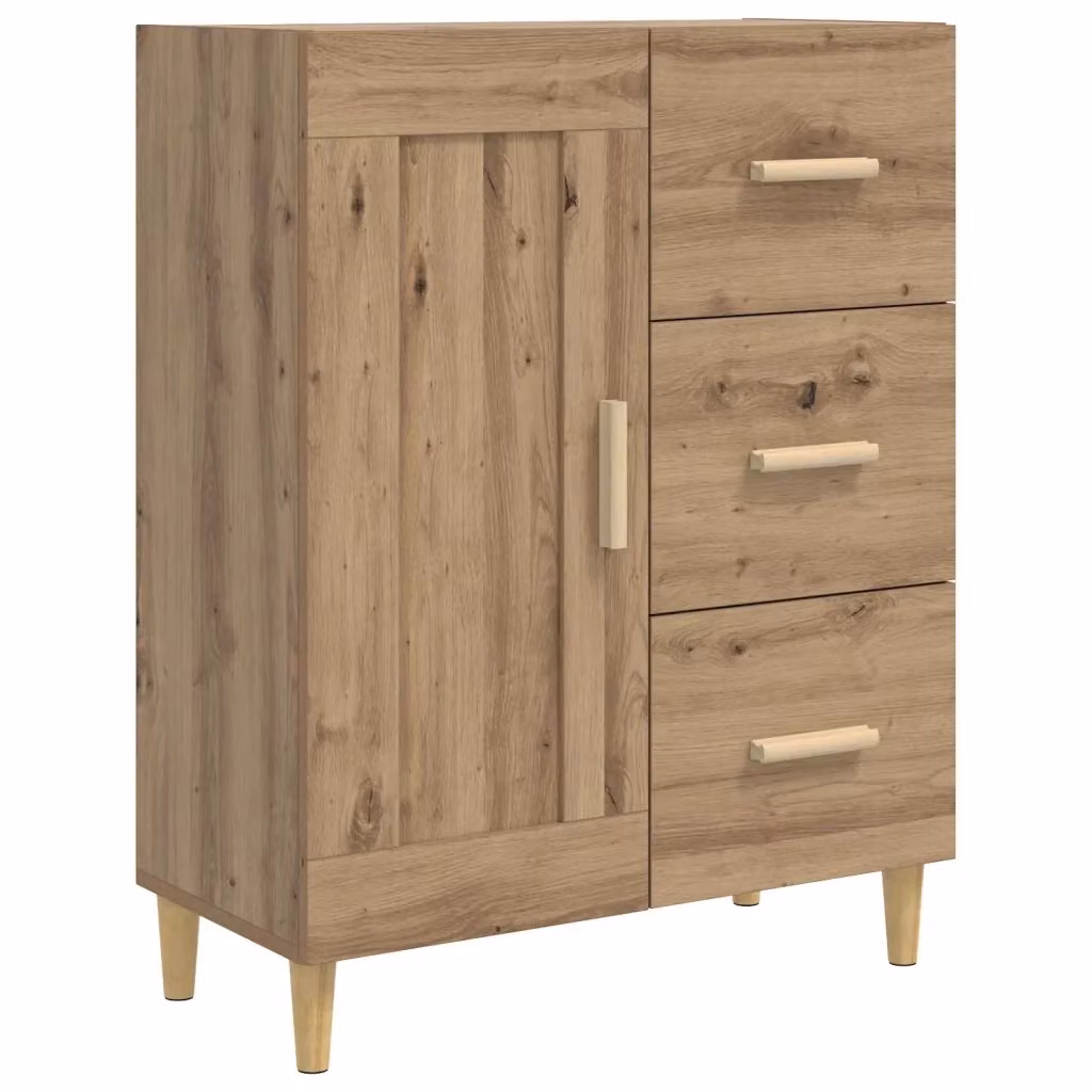 Credenza moderna vidaXL in legno color rovere marrone L: 69,5 cm, P: 34 cm, H: 90 cm – 2