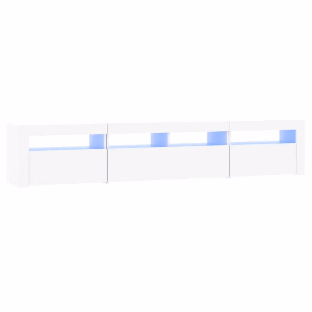 Mobile Porta TV Moderno vidaXL Bianco con Luci LED Integrate L 210 x P 35 x H 40 cm – 2