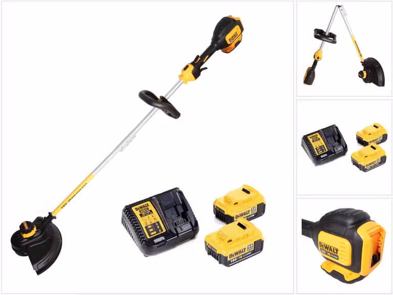 Tagliaerba a batteria Dewalt DCM 561 PBS 18 V brushless + 2x batteria 4,0 Ah + caricabatterie