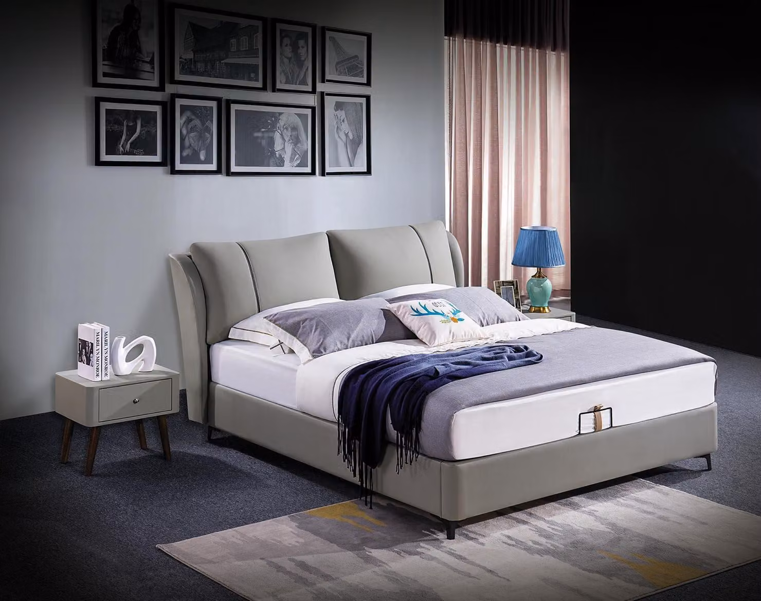 Klassisch Doppelbett Bett Ehebett Design Luxus Betten Modern Stil 180x200cm