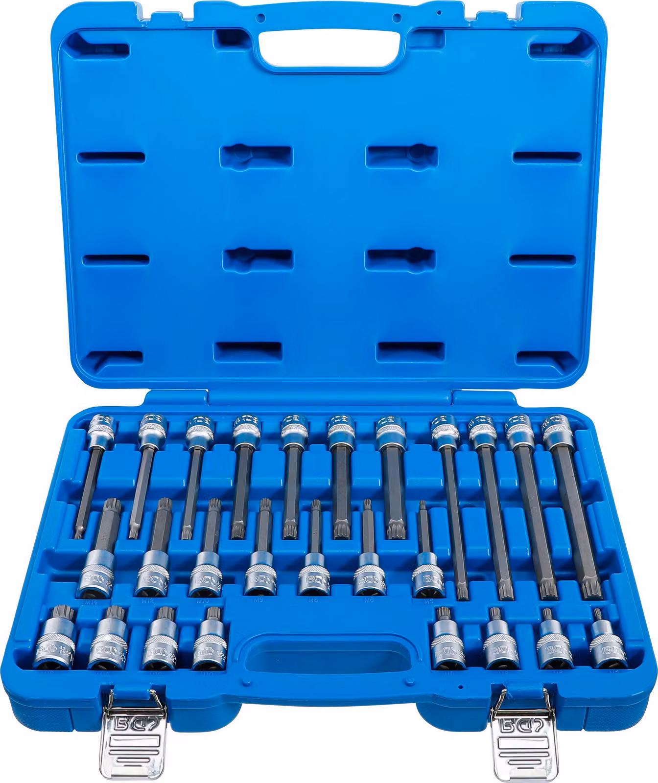 Set di bussole BGS con attacco quadro 12,5 mm (1/2") interno multidente (per XZN) 26 pezzi - 5180