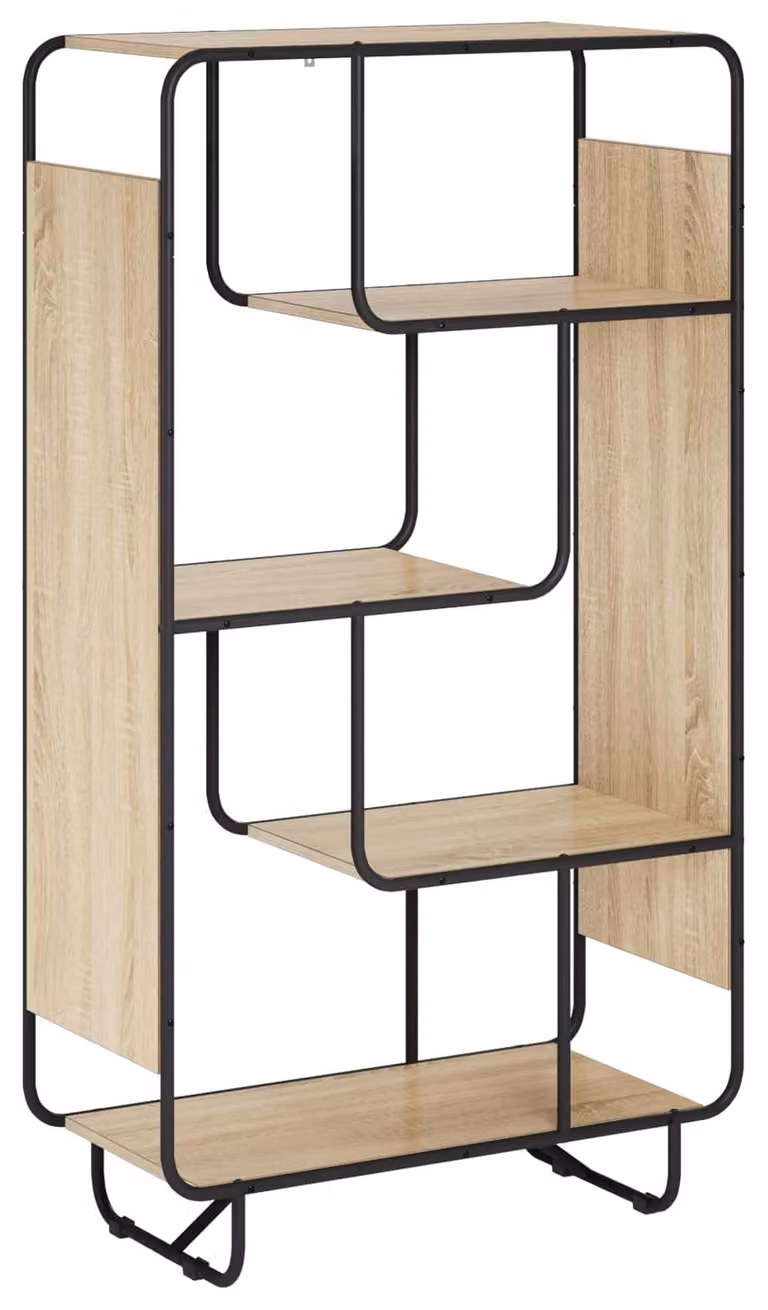 Mobile contenitore Sonoma in legno impiallacciato, 80 x 37,5 x 144 cm
