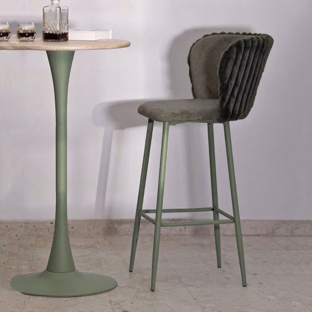 Kalpa, Sgabello Imbottito, 55x58x106h cm Verde