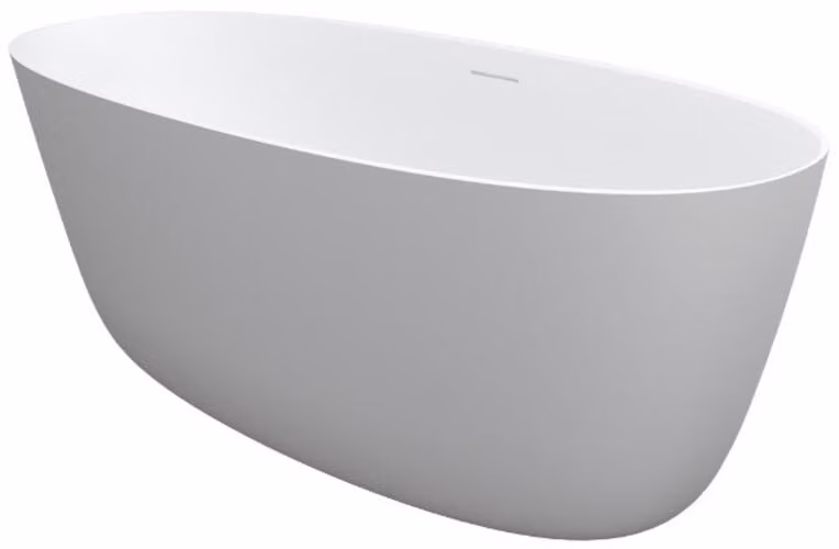 RIHO Baignoire en pose libre ovale, SOLIDSurface, 160x72x56,5cm, B129003F02, B129003F02