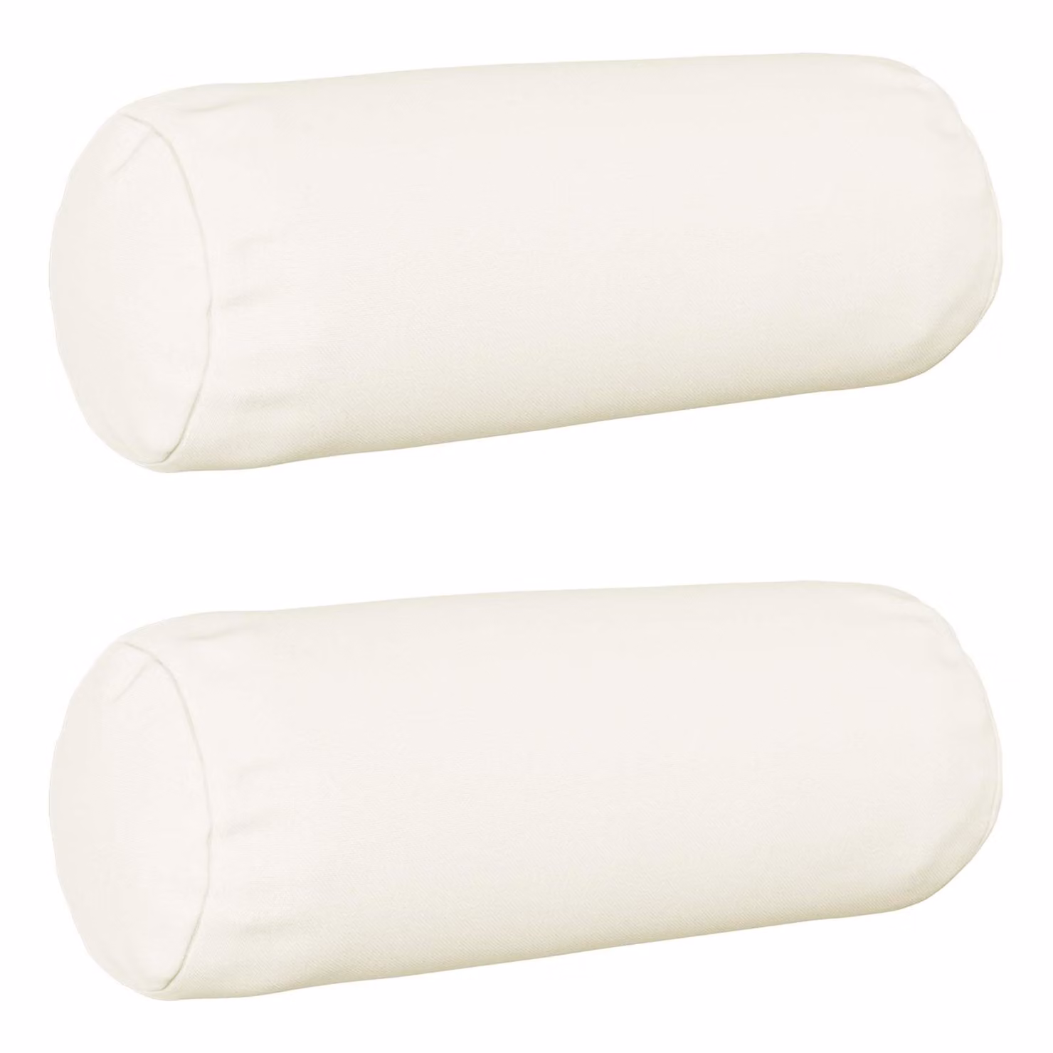 Set di 2 federe vidaXL HEERLEN bianche in tessuto poliestere, forma rotonda, Ø 15 x 40 cm