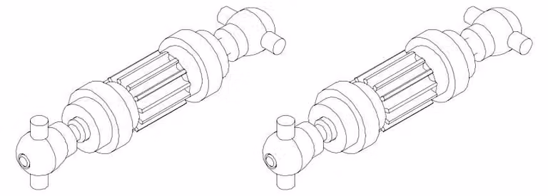 Turbo Racing - Kit di aggiornamento per asse anteriore in metallo, modello C50, confezione da 2 pezzi