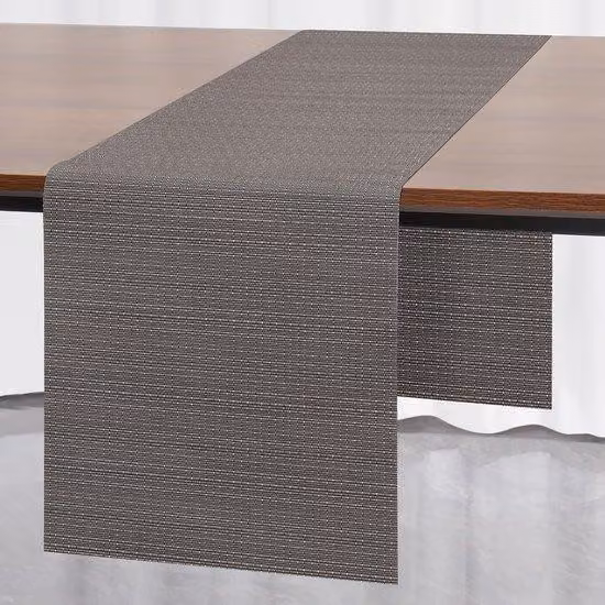 Paravento da tavolo in PVC isolante 30x183 cm, grigio