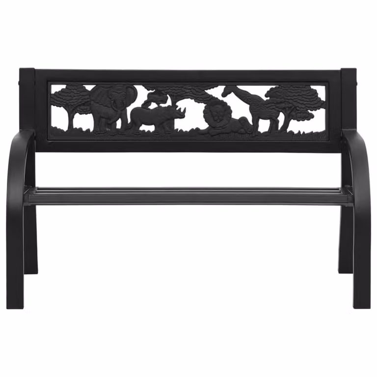 Panchina da giardino per bambini 86 cm in acciaio
