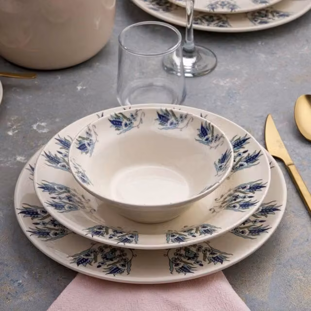 Servizio piatti DMORA in ceramica con decoro floreale, set da 24 pezzi, multicolore – 1