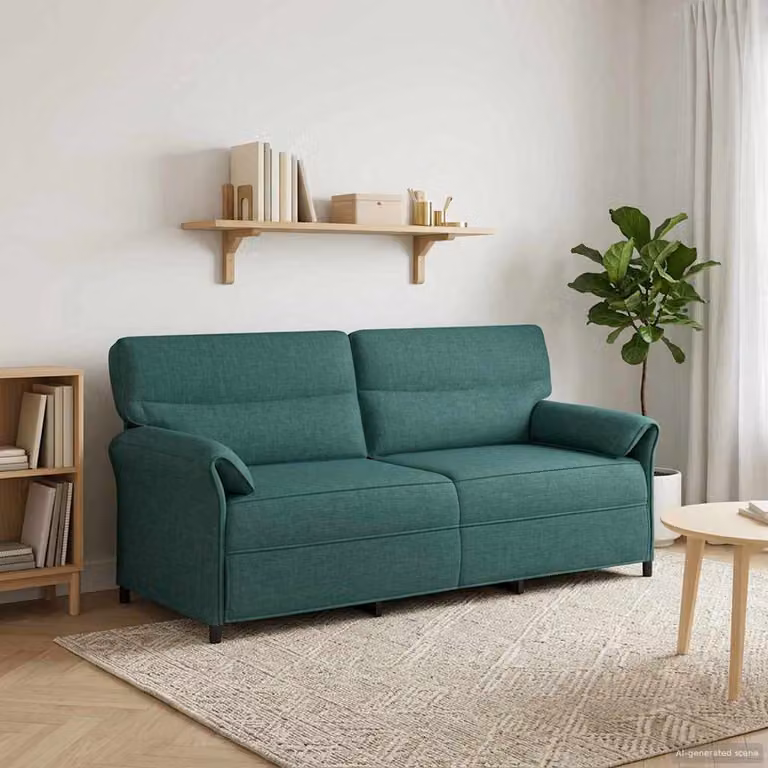 Divano moderno vidaXL in tessuto verde con struttura in metallo e imbottitura in schiuma per il tuo soggiorno