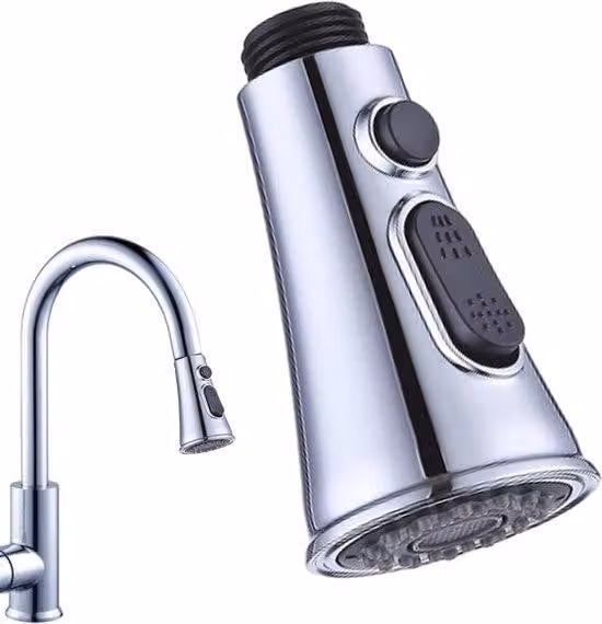 Rubinetto doccia girevole per cucina con soffione a risparmio idrico