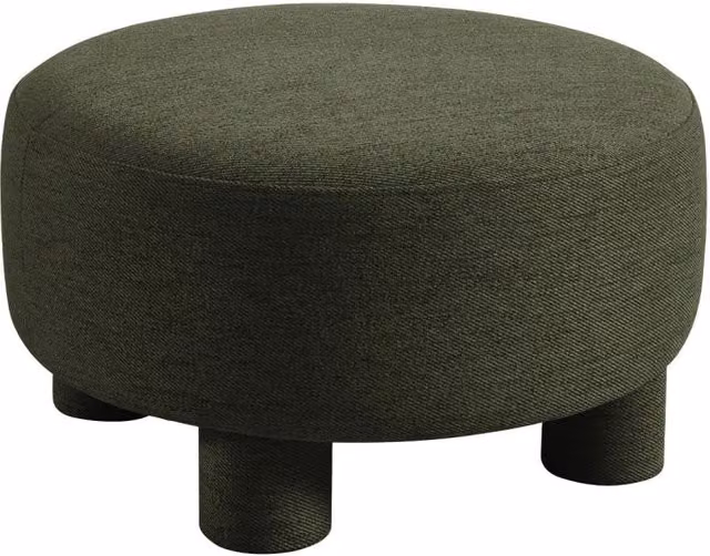 Poggiapiedi per divano Sweeek in tessuto con struttura in legno, disponibile in marrone, beige e verde