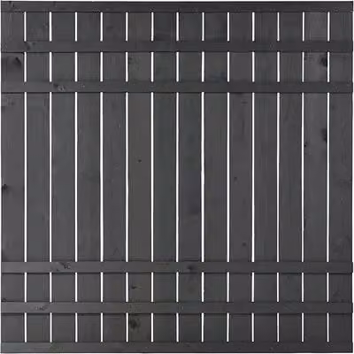 Elemento di recinzione Plus Rustik 180 x 180 cm, nero