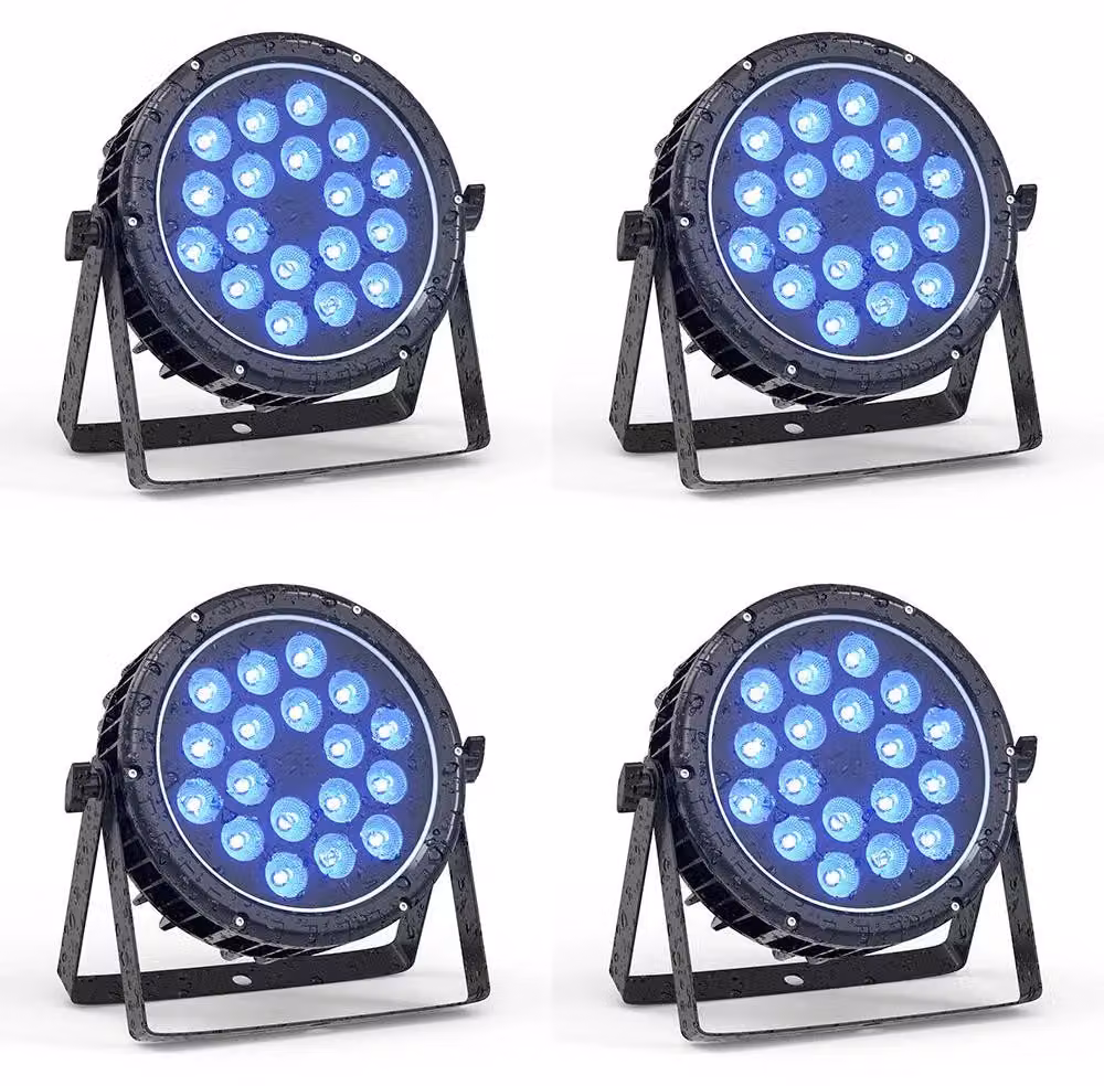 Lampada a LED RGBW a forma di parallelepipedo - Lampada RGB - Illuminazione per palcoscenico - Luci per DJ - Luci per spettacoli - Alluminio impermeabile IP65