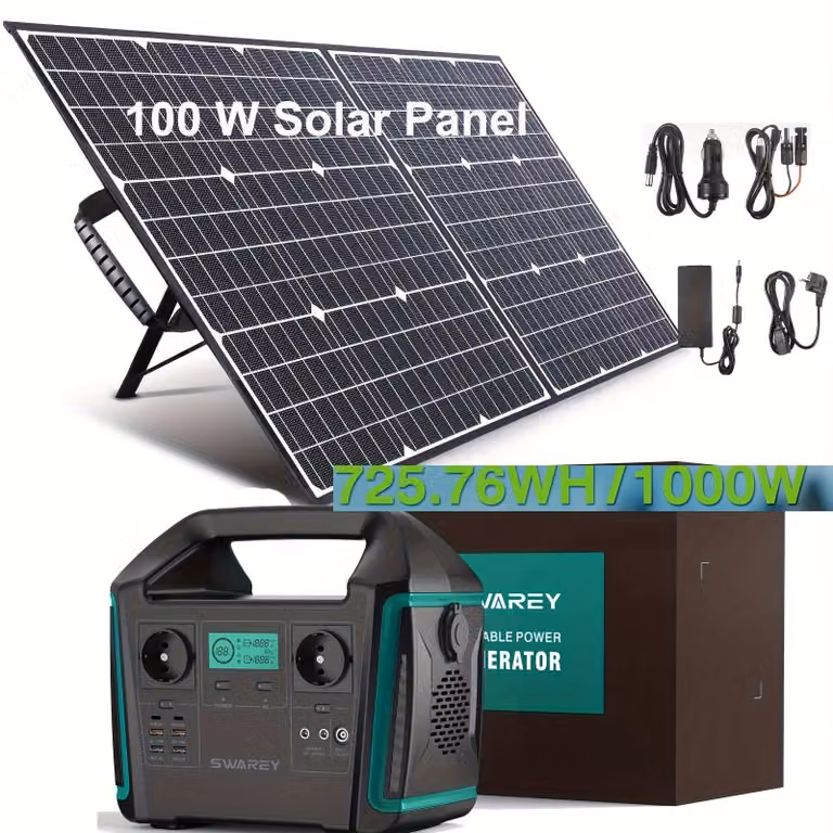 Centralina portatile – Generatore mobile – Batteria solare – Alimentazione di emergenza – Power bank per campeggio