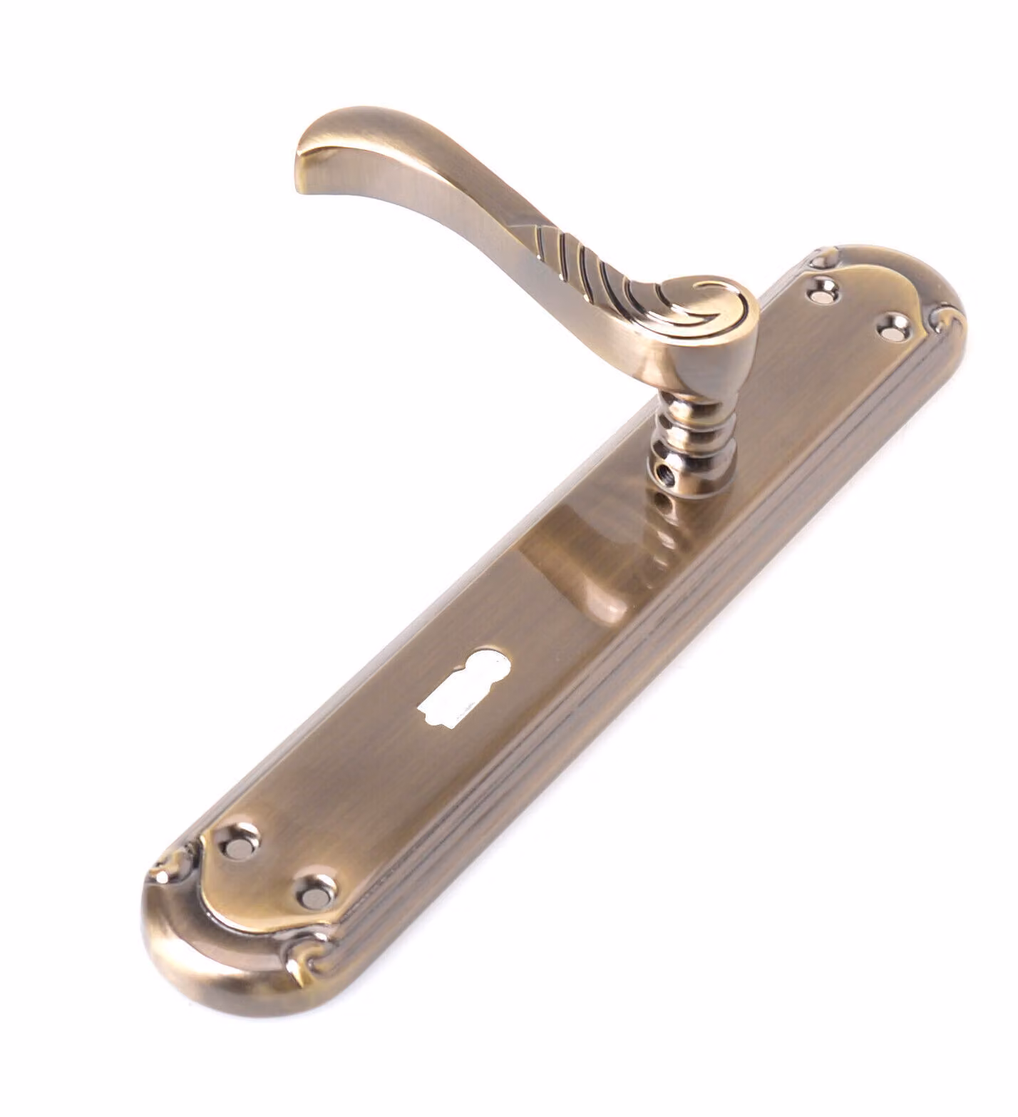 Aqbau® Set di maniglie per porte con piastra lunga Maniglia per porte Maniglie per porte Raccordo per porte (BB Buntbart)