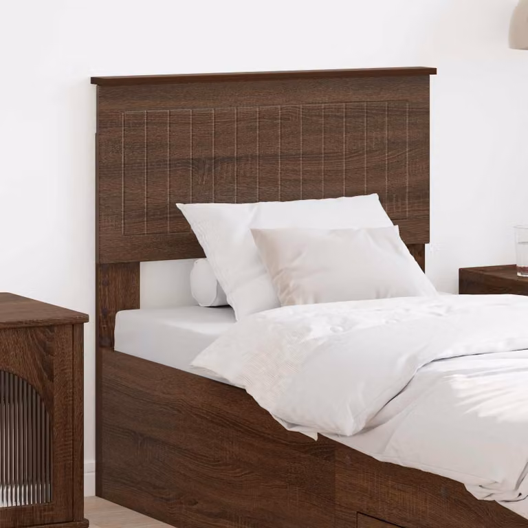 Testiera per letto moderna vidaXL in legno ingegnerizzato color rovere marrone