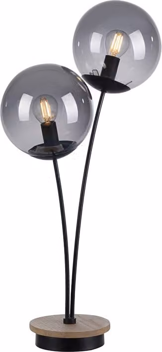 JUST LIGHT GERDA WIDOW Lampada da tavolo E14 max. 50 W a due luci, legno naturale 11390-79