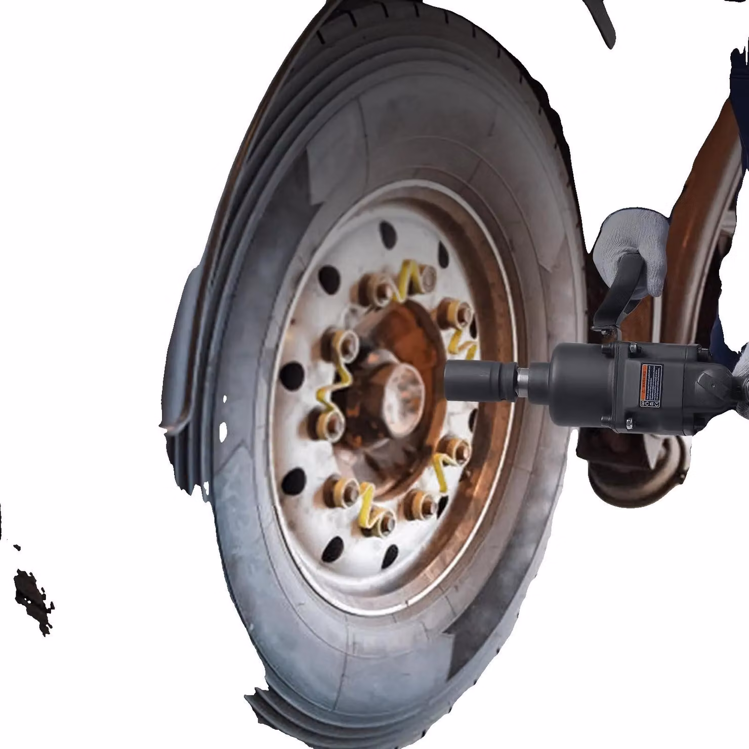 Avvitatore pneumatico, coppia di serraggio massima: 3000 Nm, velocità a vuoto: 6000 giri/min, struttura a doppio manico, attacco per tubo dell'aria da 1/2 pollice, pressione massima di esercizio: 200 Psi
