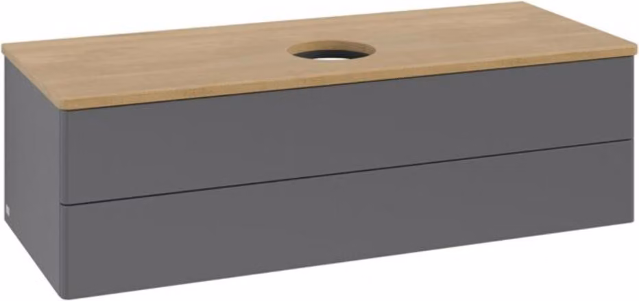 V&B Mobiletto senza struttura frontale, con illuminazione Antao 120x36x50cm, WBP hon. Oa, Antrac. m Lac