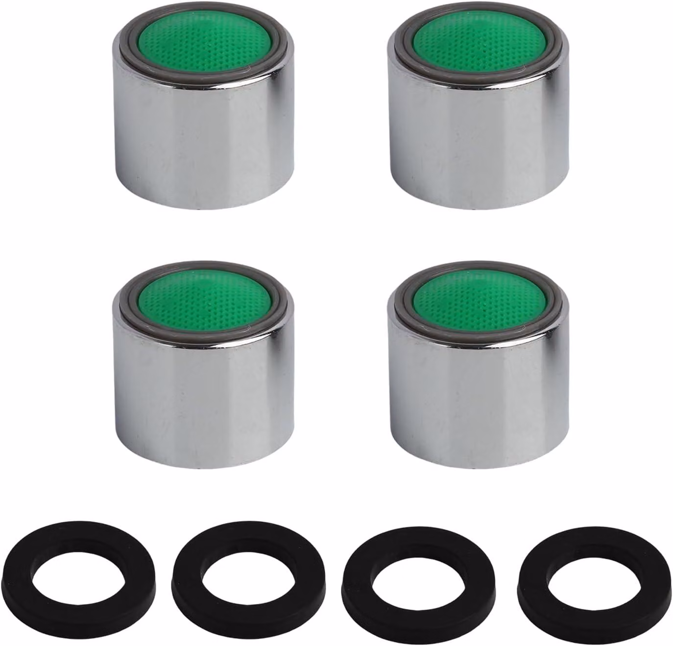 Regolatore di flusso - Aeratore - Miscelatore - Aeratore - Filtro per rubinetto - Cromato - Inserti filtranti per rubinetti con guarnizione in gomma