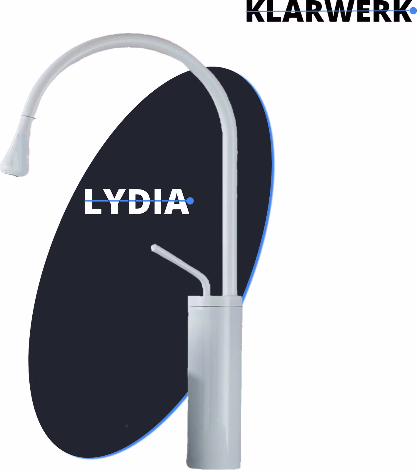 Lydia | Hotel Gastro White Miscelatore da bagno | Rubinetto in acciaio inox per lavabi alti | Miscelatore 2 attacchi | Rubinetto ad alta pressione alto | Bagno