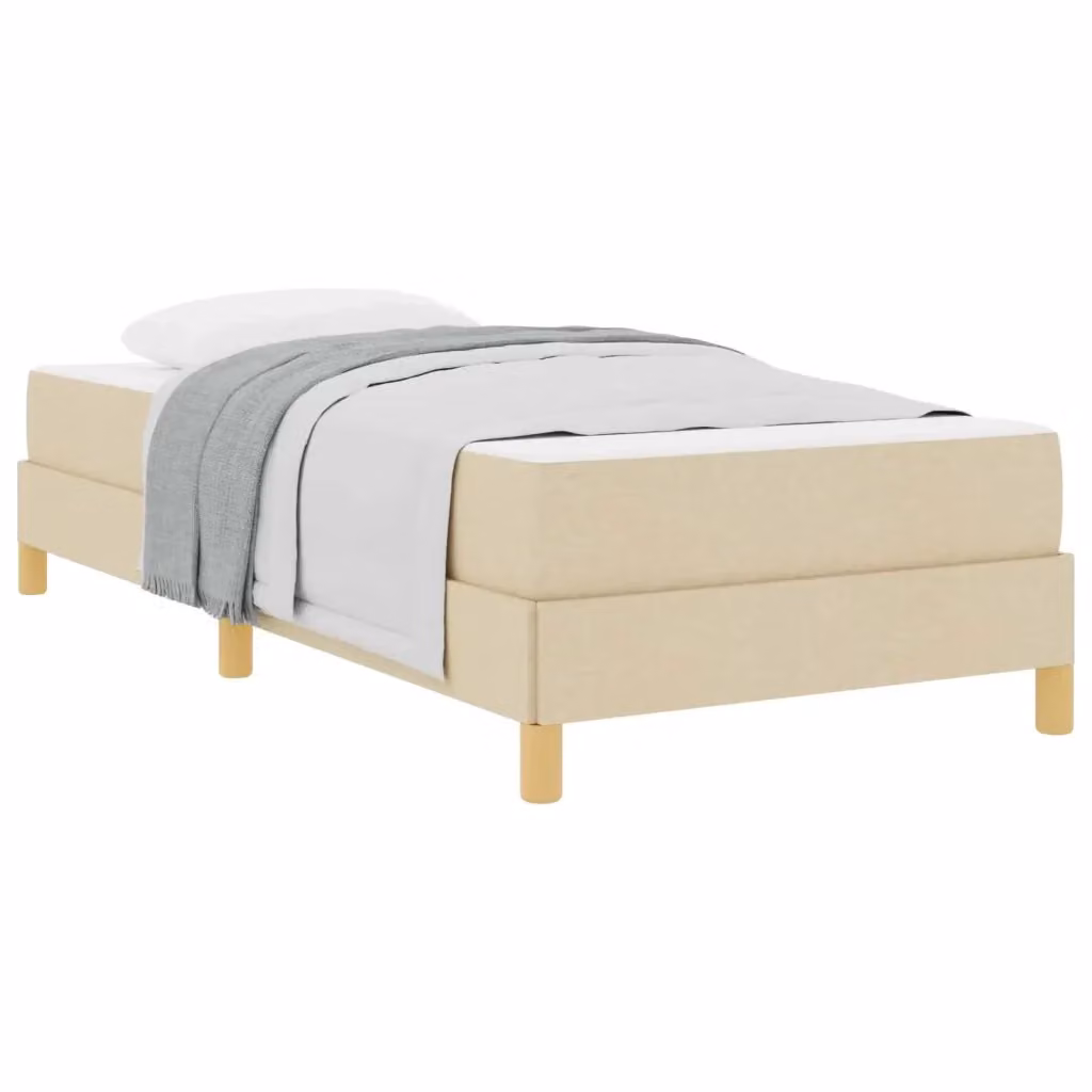 Letto moderno con materasso a molle insacchettate vidaXL in tessuto beige L/P: 100 x 200 cm – 2