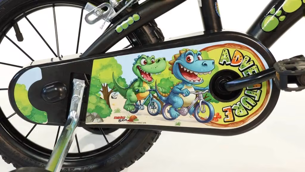 Bicicletta per bambini DINOSAUR 14 pollici multicolore in metallo con campanello, adatta per bambini tra i 4 e i 6 anni (altezza 100-120 cm) – 2