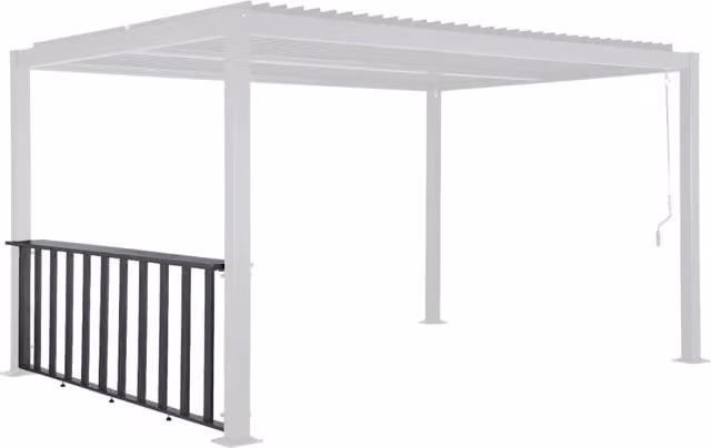 Ringhiera bassa 3m in alluminio per pergola bioclimatica, antracite