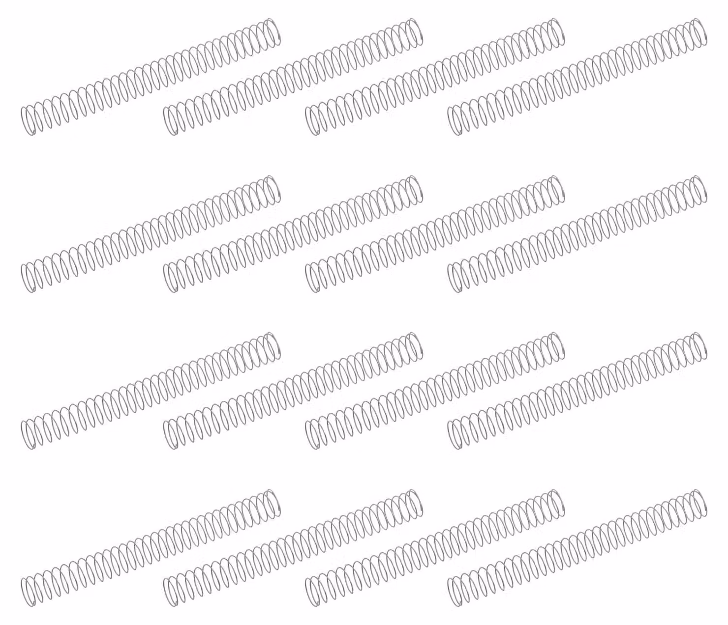 Molle a compression, 50 pezzi, acciaio inossidabile 304, dimensioni 0,2 x 4 x 40 mm, colore argento