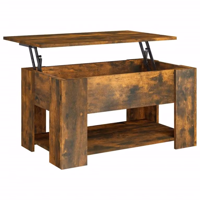 Tavolino da Salotto Rovere Fumo 79x49x41cm in Legno Multistrato
