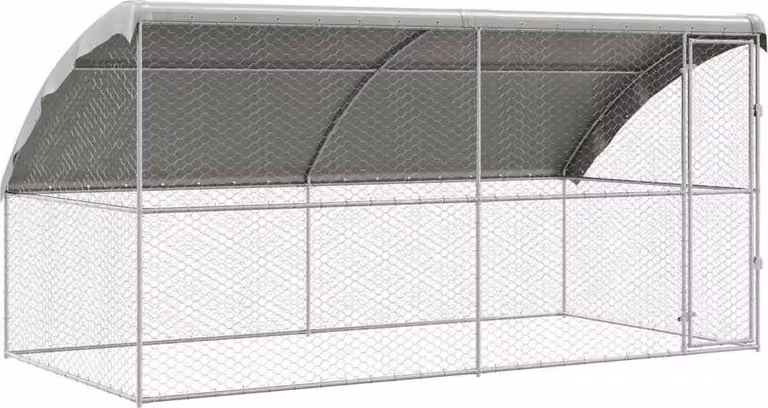 Cuccia per cani 2 pcs Argento 4 x 2 x 2 m Acciaio zincato