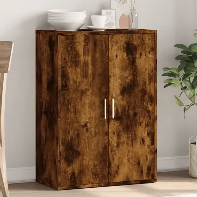 Credenza-Buffet-Armadio da cucina Rovere Fumo 60x31x84 cm in Legno Multistrato 945194