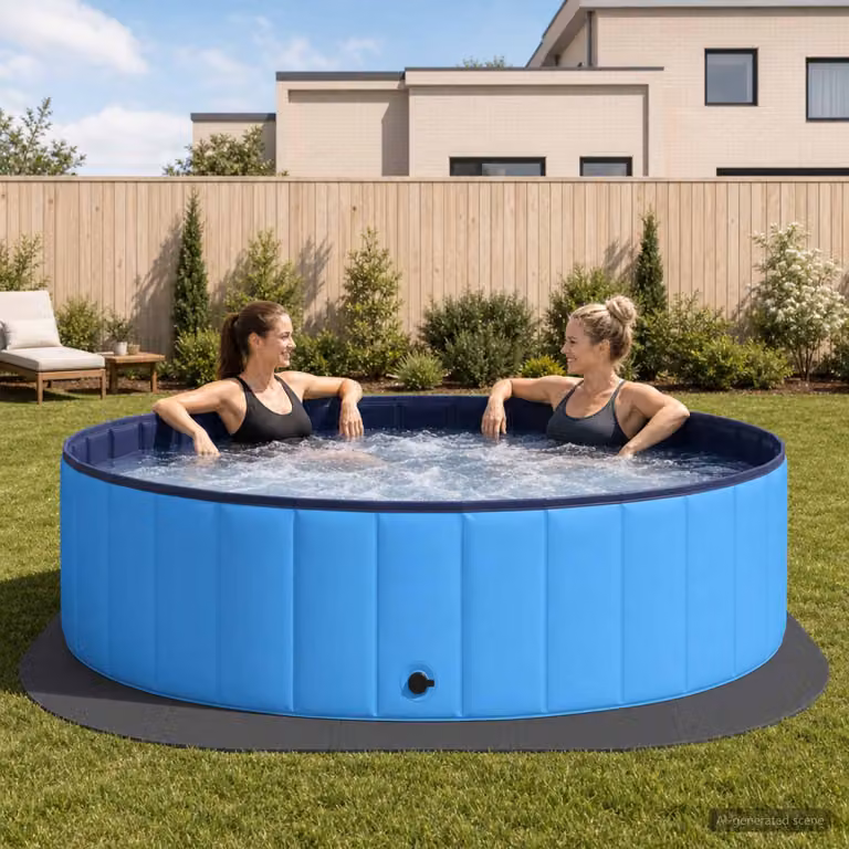 Set di 25 tappetini per piscina rotondi vidaXL in schiuma EVA nero, Ø 292 cm