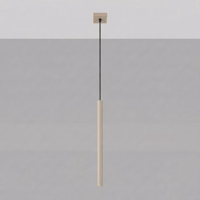 Lampada a sospensione PASTELO 1 taupe 1xG9 8W acciaio 120x8x8 cm Sollux Lighting