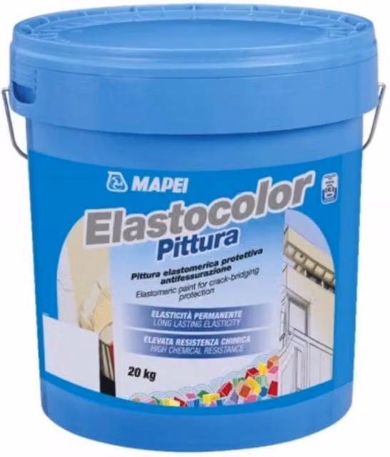 Pittura Elastocolor Mapei Colore Blu 20 kg