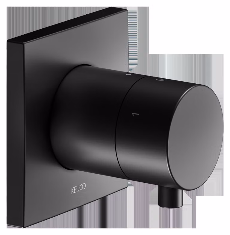 KEUCO IXMO Vanne d'inà encastrer pour 3 consommateurs avec poignée Comfort, avec arrêt, rosace carrée, 59549371002, 59549371002