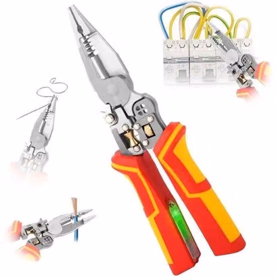 Spellafili elettrico, utensile multifunzionale 9 in 1 per elettricisti, tagliafili metallici con funzione M.